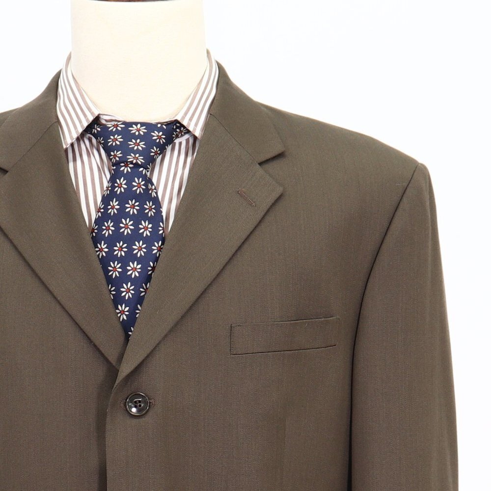 Albert Nipon 44r Brown Solid 3-Button Sport Coat … - image 5